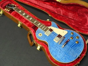 Gibson Custom Color Series Les Paul Standard 50s Figured Top Ocean Blue E.Guitar - Picture 1 of 10