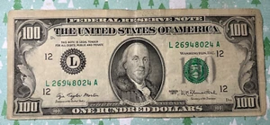 1977 $100 Dollar Bill Federal Reserve Note Circulated - US Paper Money ๐ณ - Picture 1 of 2