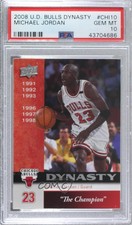 2008 Upper Deck Chicago Bulls Dynasty Michael Jordan #CHI-10 PSA 10 GEM MT HOF