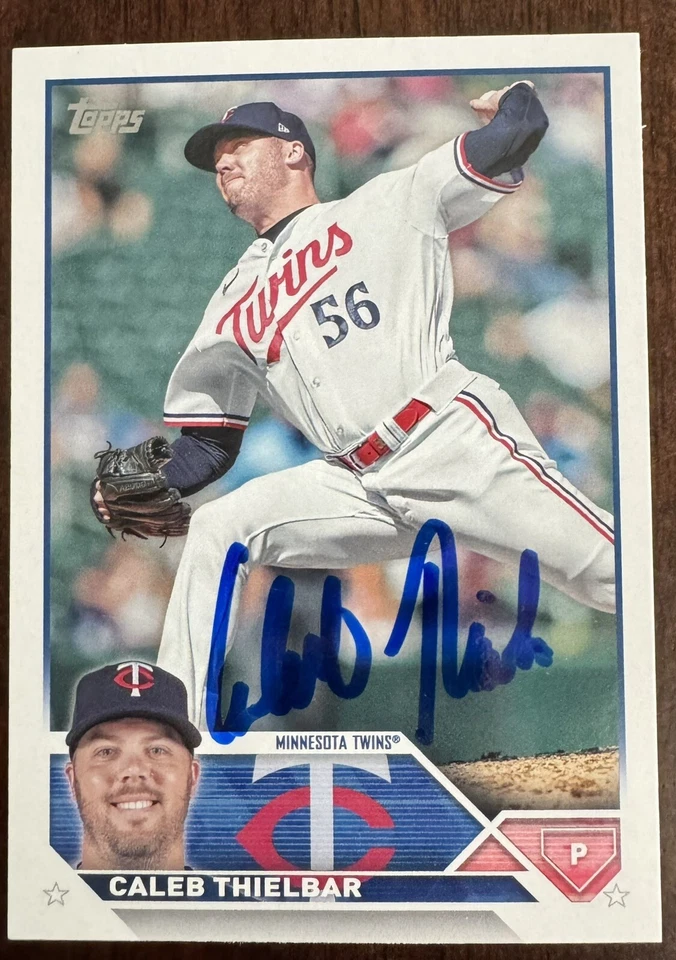 CALEB THIELBAR Auto Signed 2023 Topps Update #US258 Twins - Image 1 of 1