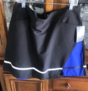 Slazenger Golf Hydro-Dri Missy SoHo Color Block Skort Skirt Black Size 10 NWT - Picture 1 of 18