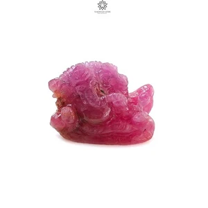 Escultura tallada Lord Ganesha de piedras preciosas de rubí natural sin tratar 88,50 quilates 32*23 mm - Imagen 1 de 10