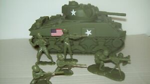  Reissue Victory Buy/BMC WW2 " Tank Battle " playset Sherman tank, 1/32 size +