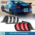 2015-2023 For Ford Mustang LED Sequential Signal Tail Lights Black Clear Lamps