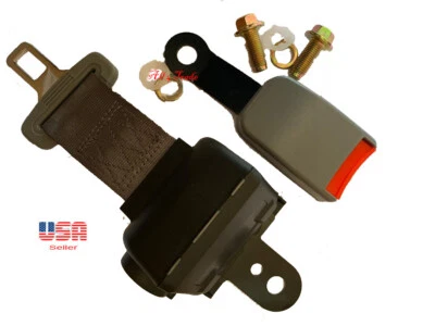 2 Point Safety Gray Seat Belt Lap Diagonal Solid For Car SUV Engineering - Image 1 of 2