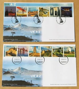 A TO Z OF BRITAIN SHEET STAMPS SET OF 5 ROYAL MAIL FDC'S VARIOUS H/S UNADDRESSED - Picture 1 of 4