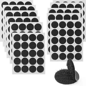 40 Sets Hook and Loop Adhesive Dots,1 in. x 1 in. Circle Double Sided Sticky Bac - Picture 1 of 5