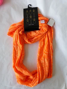 Sciarpa moda stile J C Penney Loop nuova con etichette - indossare 6 modi - ARANCIONE - Foto 1 di 4