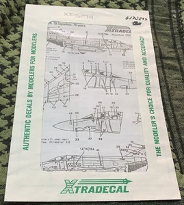 FG.1 & FGR.2 Phantom RAF Xtradecal 1/72 XFSM-1 19 SQN STILL SEALED - Picture 1 of 1