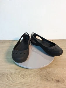 CROCS Black Prima Ballet Flats Shoes Women's Size 8 Casual Work Comfy Classic - Picture 1 of 10