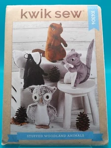 KWIK SEW Pattern R1304 Stuffed Woodland Animals. UNCUT - Picture 1 of 2