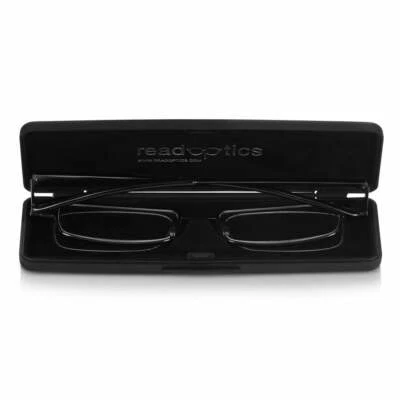 READ OPTICS Flache faltbare Lesebrille für Herren, Slimline Brille, Vergrößerung +1,0 bis +3,5