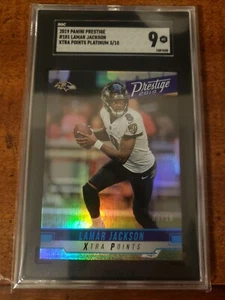 #'d 3/10 Lamar Jackson Panini Prestige Card #181 Xtra Points Platinum - Picture 1 of 2