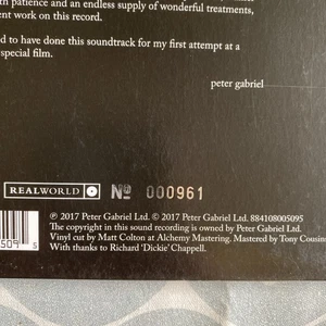 PETER GABRIEL - BIRDY - 2017 PRESS DOUBLE VINYL LP - EX+ Numbered - Picture 1 of 8