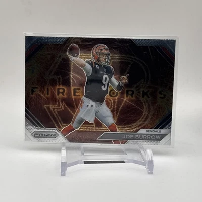 2023 Panini Prizm Joe Burrow #F-8 Fireworks Cincinnati Bengals 24D - Image 1 of 2