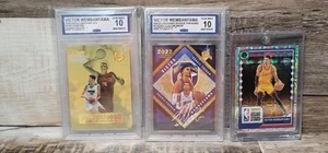 Victor Wembanyama 3 Card Lot (2) CCG Graded 10 GEM and (1) Raw Ungraded RC - Picture 1 of 8