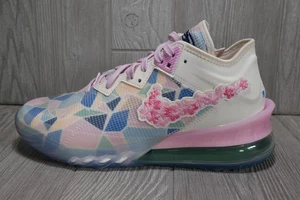 New Nike LeBron 18 Low x Atmos Cherry Blossom 2021 Shoes CV7562-101 Size 9.5 - Picture 1 of 7