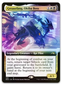 Greasefang, Okiba Boss (Extended Art) #485 (Foil) NM Kamigawa Neon Dynasty - Picture 1 of 2