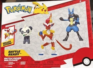 Pokemon Battle Figure Multi-Pack Lucario Infernape Pancham Figures Jazwares NIB! - Picture 1 of 10