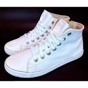 Blu D'or leather mens high top sneakers lace up size 9.5 - Picture 1 of 8