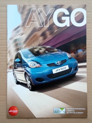 Toyota Aygo base, +, Blue, Platinum UK market brochure. July 2009. 32 pages. - Image 1 of 4