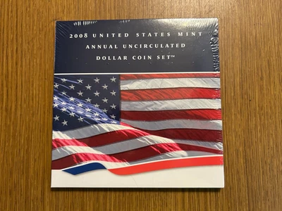 2008 US Mint Annual Uncirculated Dollar Coin Set - Sealed - Unopened - Image 1 of 2