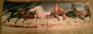 Wild Horse Stampede Sofa - Body Fabric Pillow Cover - Zip Close - 54 x 19 - NEW - Picture 1 of 2