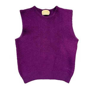 Vintage Pendleton Vest Virgin Wool Size L Pattern Casual Purple USA 70s - Picture 1 of 5
