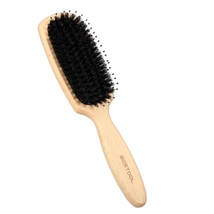 Bestool Hair Brush, Pig Bristle Paddle Brush, Comb, Men'S, Women'S, Children'S _ - Picture 1 of 7