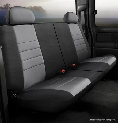 FIA NP95-13 GRAY NP90 Series - Neoprene Custom Fit Rear Seat Cover- Black/Gray C - Image 1 of 4