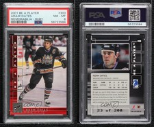 2001-02 ITG Be A Player Memorabilia Ruby /200 Adam Oates #300 PSA 8 HOF