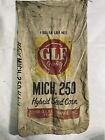 1950 Vintage Glf Seed Corn Sack Cloth Mich. 250 Ithaca Ny Cornell Chase Bag Ga29