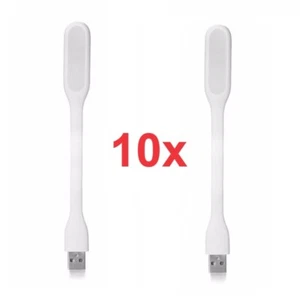 10x USB-Power Light Lamp LED Laptop Computer Desktop Plug White Reading Flexible - Picture 1 of 6