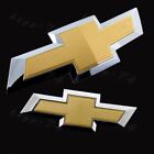 Front Grille & Rear Gold Bow Tie Emblem Set For 2017-2018 Chevy Chevrolet Malibu