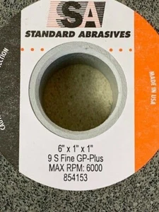 6" X 1" X 1" 9S FINE GRIT S/C GENERAL PURPOSE PLUS STANDARD ABRASIVES 854153 - Picture 1 of 2
