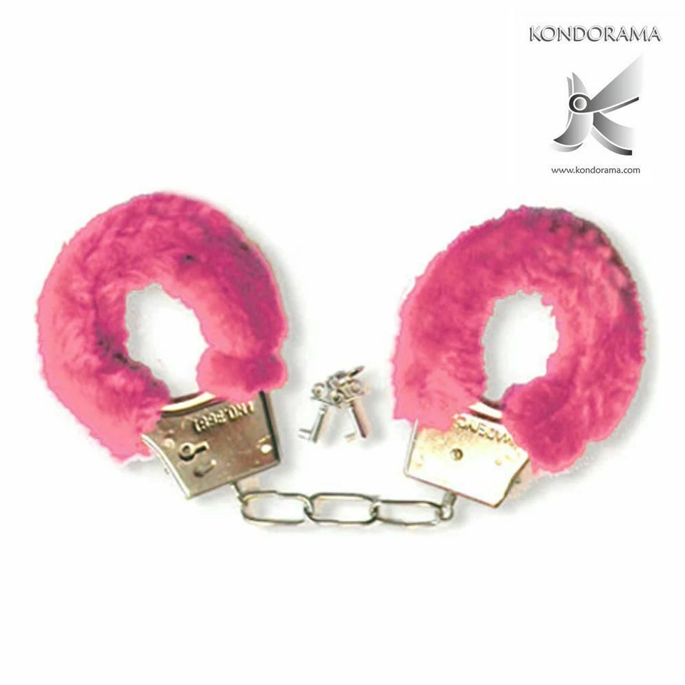 DOR MANETTE SEXY FETISH BONDAGE IN METALLO LEGGERO CON PELO PELUCHE ROSA GADGET