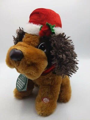 Dan Dee рождественский щенок собака 10» плюшевый с ярлыками - Изображение 1 из 4