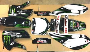 Klx 110 02-09 kx 65 02-24 Kawasaki Graphics and Plastics Blk 2022 New - Picture 1 of 3
