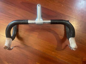 MIYATA TEAM Manubrio/set stelo con leve Dura-Ace + nastro in pelle cucito. (NJ) - Foto 1 di 8