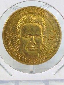MATS SUNDIN 10 | 1997-98 Pinnacle Mint Collection Hockey Ltd. Edition BRASS Coin
