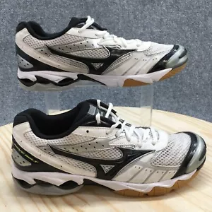 Mizuno Shoes Womens 9.5 Wave Bolt Volleyball Sneakers White Mesh Low 9KV-28409 - Picture 1 of 18
