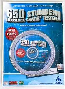 America Online Collectible Program Disc, Vintage AOL German CD-Rom *DEEP SEA" - Bild 1 von 3