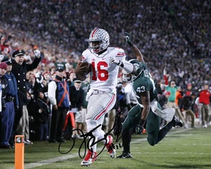 JT Barrett Ohio State Buckeyes QB Football Signed 8X10 Photo Rp MSU Touchdown - Picture 1 of 1