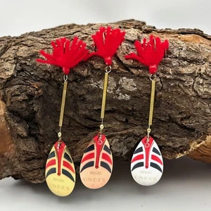 Rublex Ondex Spinner Gr. 6 VMC Drilling #1 mit Puschel 9g Gold Kupfer Silber Rot - Picture 1 of 4