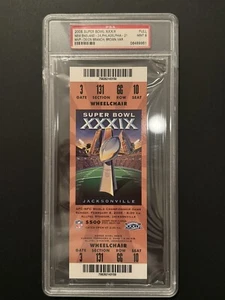 2005 Super Bowl 39 XXXIX Ticket, PSA 9 Mint, Rare Brown, T Brady, ONLY 6 Higher! - Picture 1 of 5