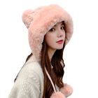 Cute Warm Cold-proof Woolen Hat Fashion for w/Plush Ball Travel Knit Hat Fall Wi