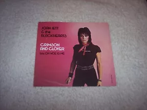 JOAN JETT & THE BLACKHEARTS--CRIMSON AND CLOVER 45 SLEEVE ONLY NO SPLITS #581 - Picture 1 of 2