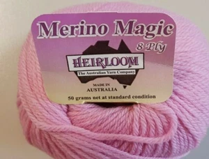 Heirloom Merino Magic 8 Ply #215 Musk Pink 100% Wool - Picture 1 of 1