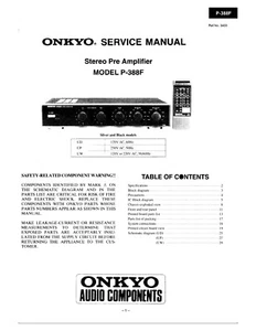 Service Manual-Anleitung für Onkyo P-388 F - Picture 1 of 1