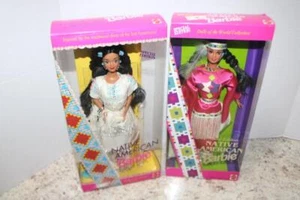NIP 1990s Mattel Dolls of the World Collection TWO Native American Dolls - Picture 1 of 9
